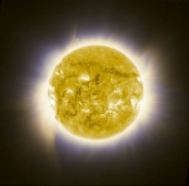 o16-Hybrid solar eclipse-credits Eclipse-SWAP composite by Daniel B. Seaton, Royal Observatory of Belgium Eclipse image by Allen Davis and Jay Pasachoff, Williams College Eclipse Expedition SWAP image courtesy PROBA2-Royal Observatory of Belgium-ESA c
